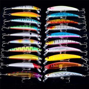 20PCS Fishing Lures Wobbler lure Lot Fishing Lures Plastic Bait Crankbaits Hooks